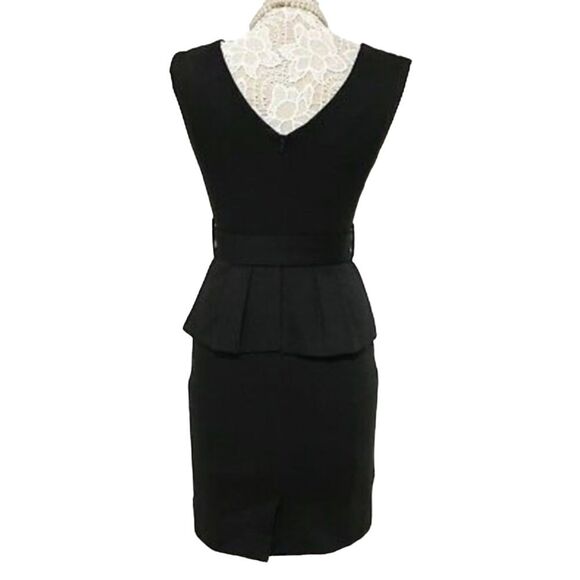 Shoshanna Black Peplum Sheath Dress, Size 2 - Picture 3 of 3